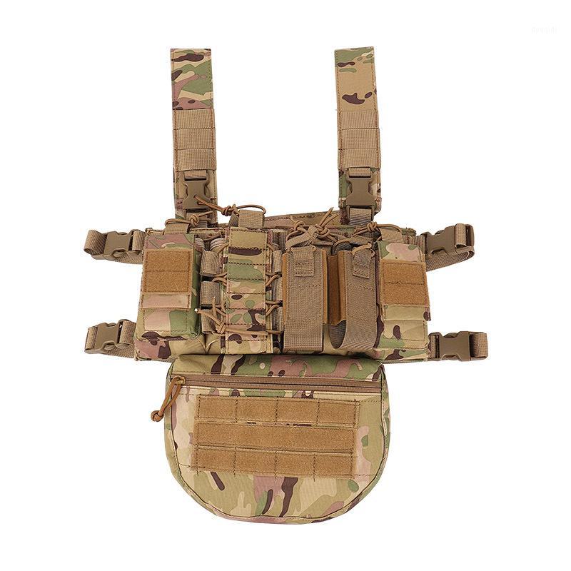 

Tactical Vest Equipment Paintball Carrier Strike Vest Chest Rig Pack Pouch Light Weight Heavy Duty Hunting1, Gray