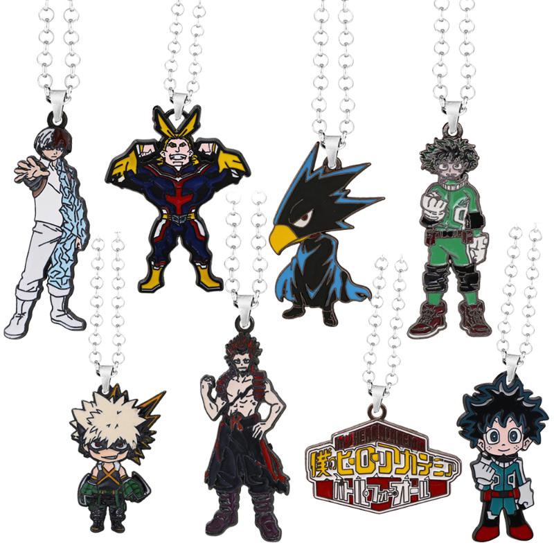 

Cartoon My Hero Academia Necklace For Men Long Chain Enamel Pendant Anime Boku No Hero Academy Necklaces Women Jewelry collares