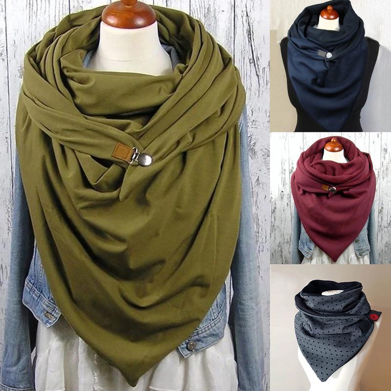 

Women's Scarves Women Retro Solid Color Cotton Blend Casual Dot Design Scarves Shawls Warm Large Size Winter Scarf Shawl Tessale, Blue;gray