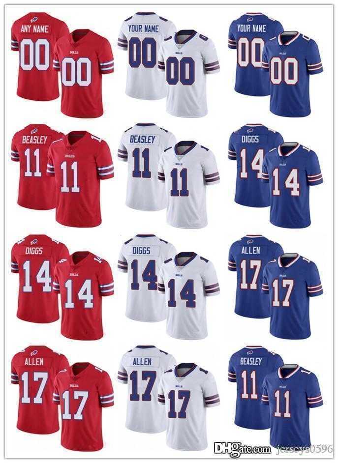 

5 Kaiir Elam Custom Buffalo''Bills''men women youth 17 Josh Allen 40 Von Miller 8 O.J. Howard 49 Tremaine Edmunds 11 Cole Beasley Football Jerseys, Color
