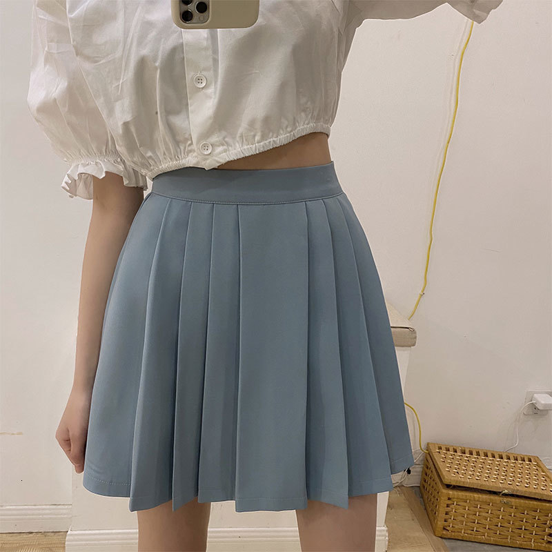 

2021 New 3 colour woman summer waist style a short line skirt plissate women (x1330 DPV3, Black
