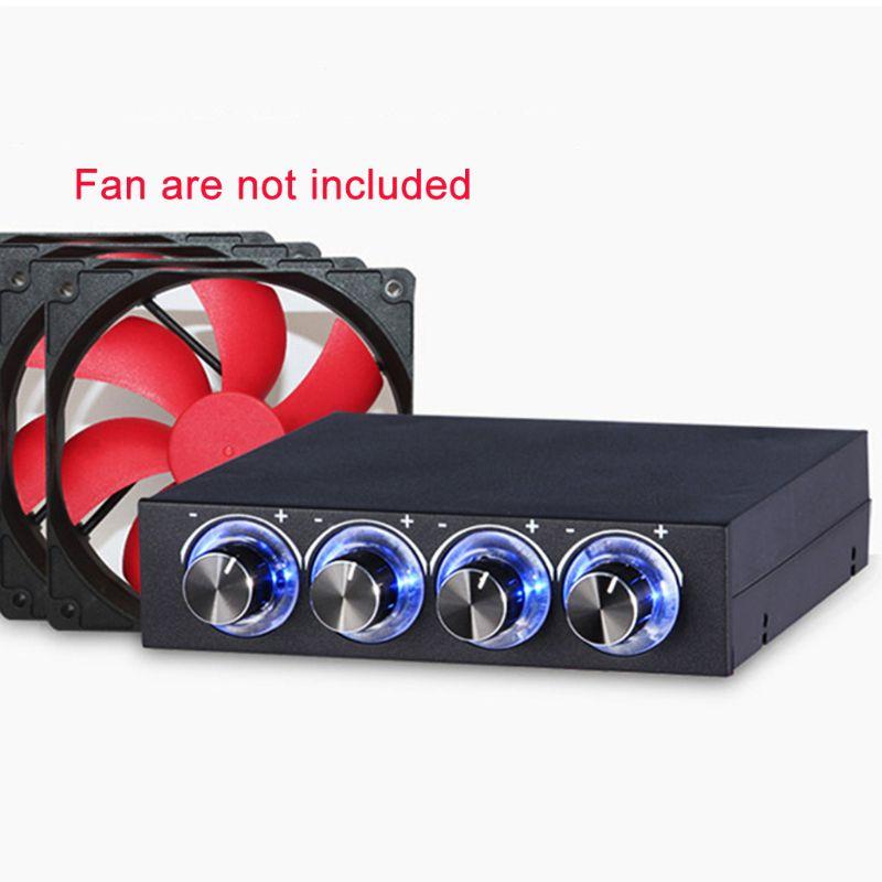 

3.5inch PC HDD 4 Channel Speed Fan Controller with Blue/Red LED Controller Front Panel For Computer Fans 95AD