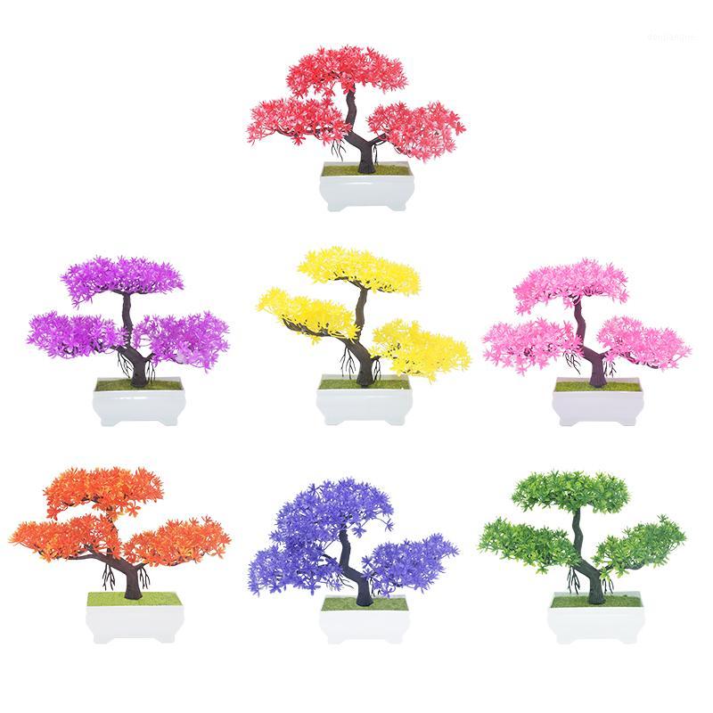 

Artificial Plants Bonsai Simulation Pine Tree Artificial Plant Ornaments For Home Office Garden Desktop Deco Green Pine Tree Pot1, B03-1pcs