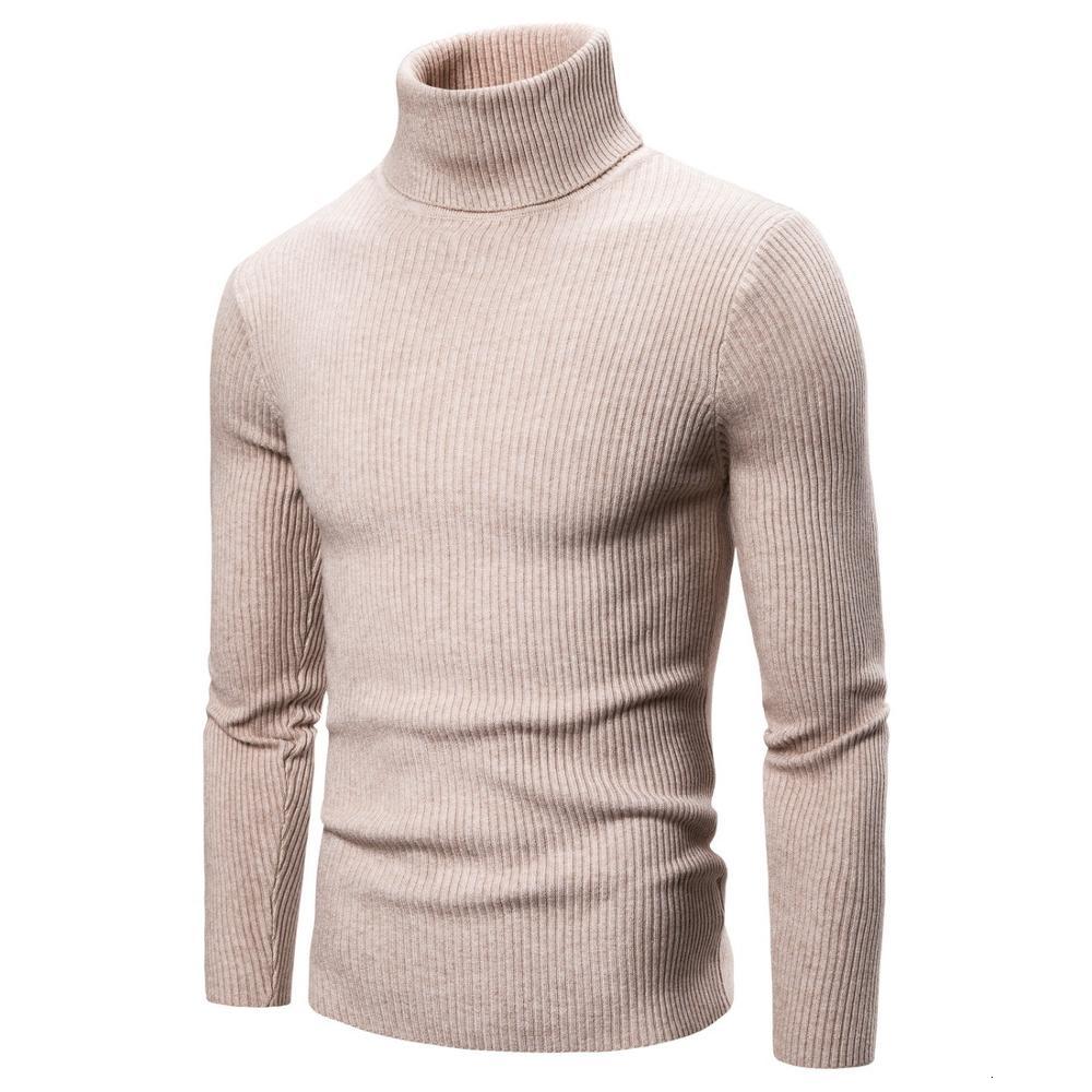 

2021 New Causal Sweater Autumn Winter Pullover Knitted Men Sweaters Rnqk, Khaki