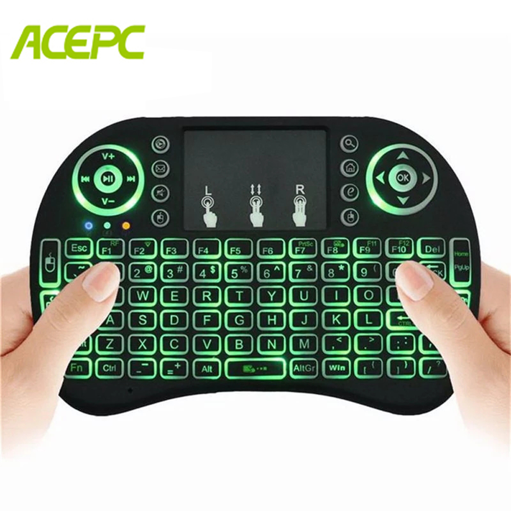 

I8 Mini Keyboard 2.4GHz Wireless Air Mouse Touchpad for Android TV BOX PC Backlight With Russian English keyboard