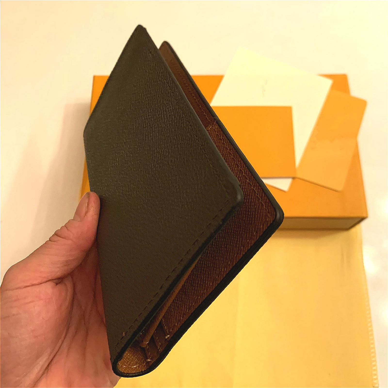

Fashion clutch Genuine leather wallet with box dust bag Women Men Purse Real Images Wholesale M62665, Old flower