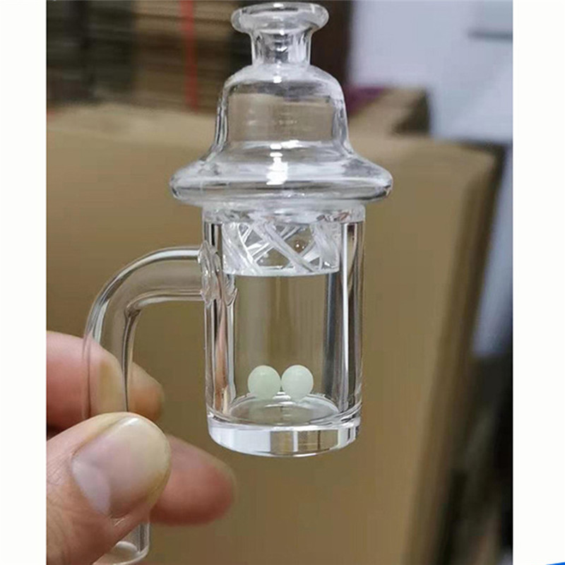 

Cheapest Quartz Banger Nail with Spinning Carb Cap and 2 Terp Pearl Female Male 10mm 14mm 18mm For Glass Bongs drop shipping FY2411