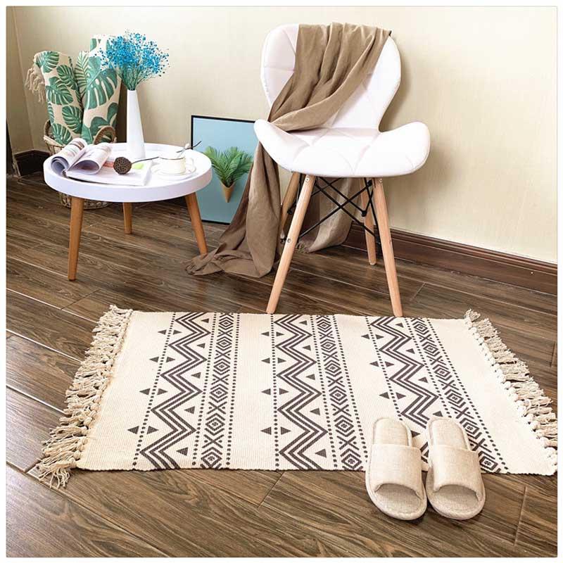 

Cotton Tassel Baby Room Rugs Prayer Mattress Household Bathtub Carpets Welcome Foot Pad, 014