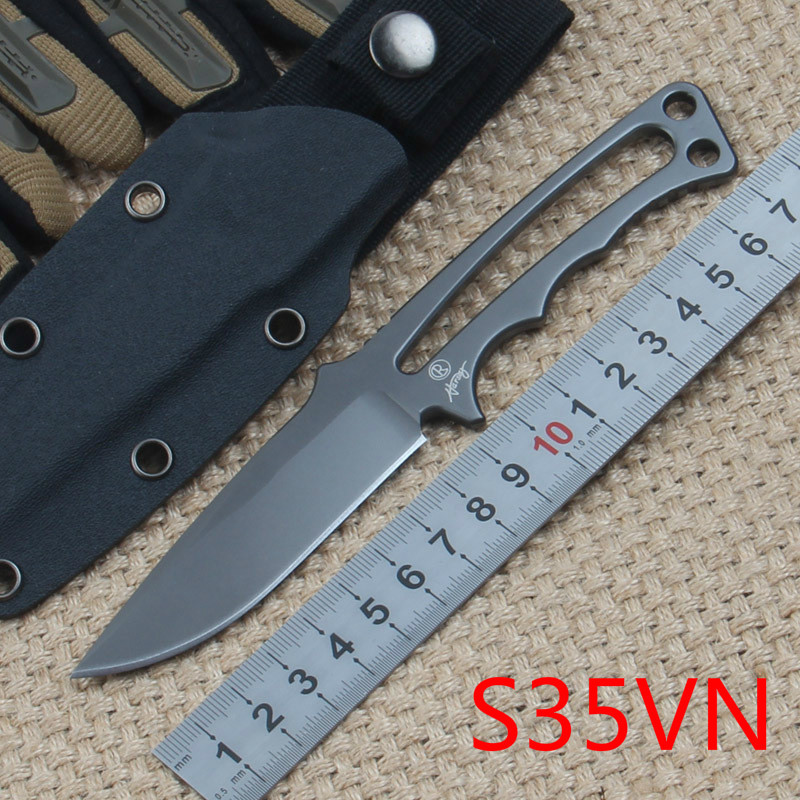 

Chris Reeve Soldier Titanium Straight Knife S35VN Tactical Camping Hunting Survival Pocket Knives Kydex Sheath EDC Tools Collection
