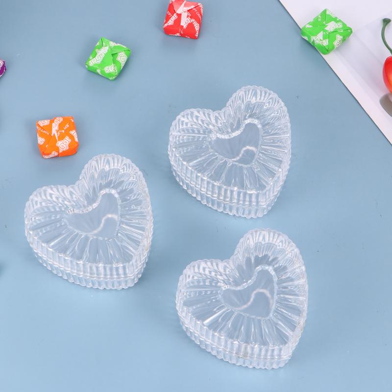 

12pcs Transparent Heart Shape Packing Box Plastic Candy Box Sweets Storage Case Party Supplies