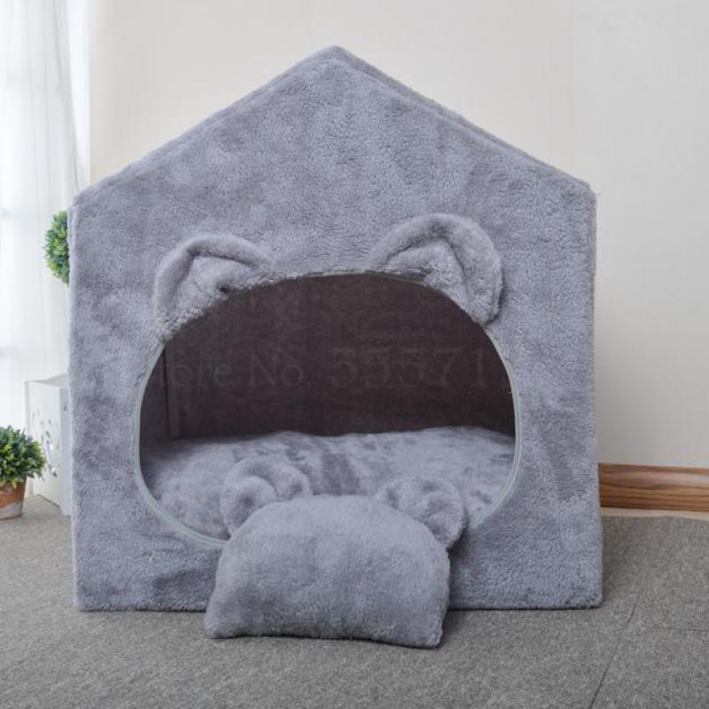 

600 Four seasons new kennel autumn and winter removable pet cat nest pet house teddy bear cute princess bed