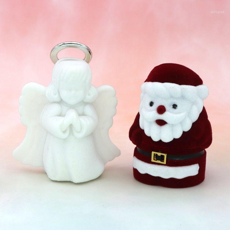 

Jewelry Pouches, Bags Angel Santa Claus Christmas Velvet Gift Packaging Box Ring Earring Necklace Trinket Storage Display Holder Wholesale1