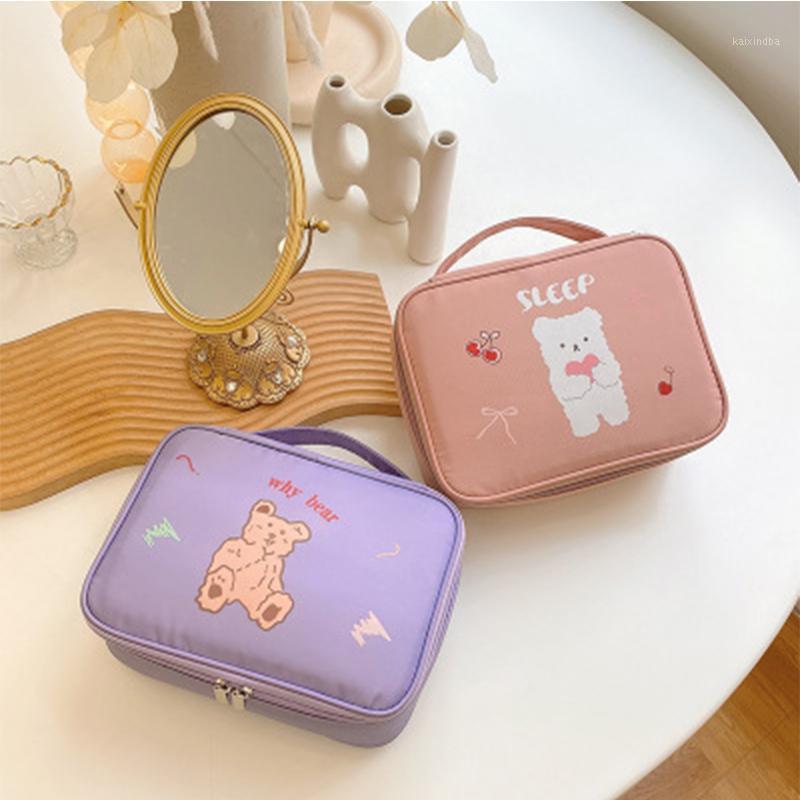 

Harajuku Cute Waterproof Cosmetic Bag Large Capacity Travel Toiletry Storage Bag Case Accessories Item organizer Toilet Bags1, Pink