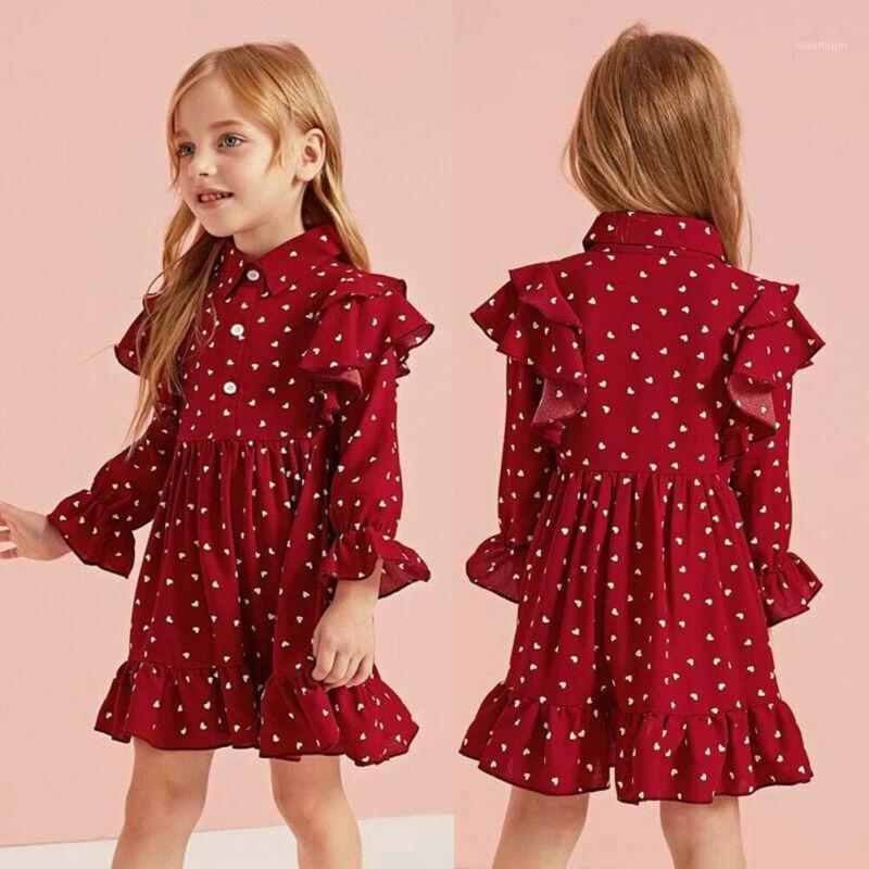 

Hearts Print Toddler Baby Kid Girls Princess Party Tutu Valentine's Day Dress1, Red
