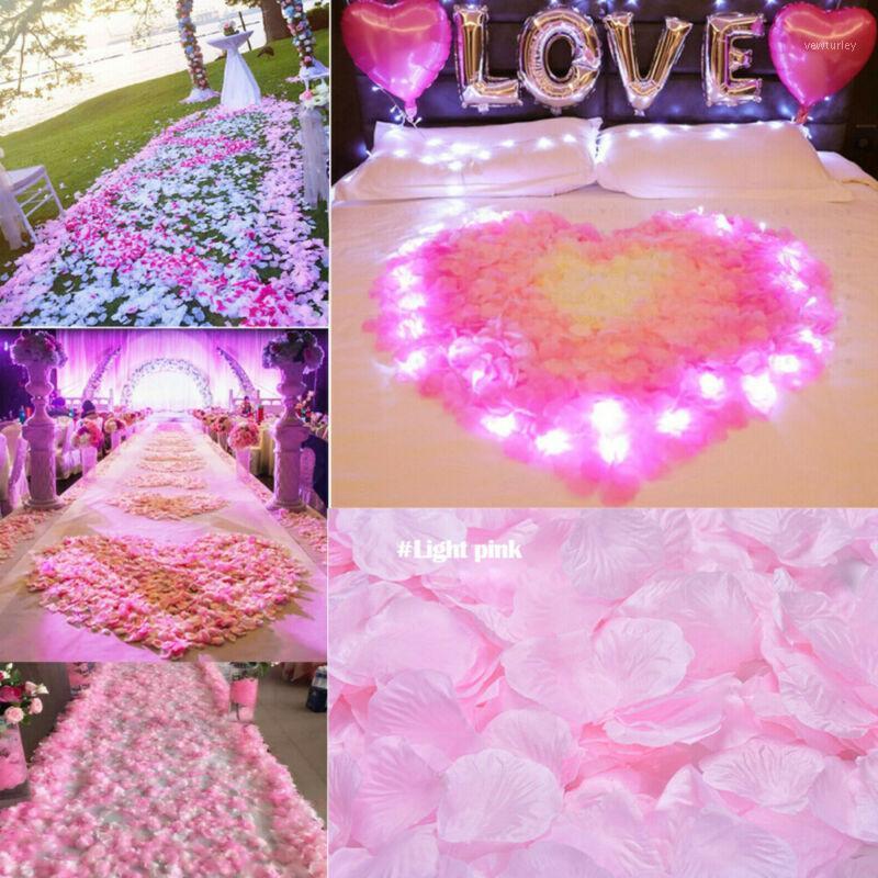 

300pc Silk Artificial Fake Flower Rose Petals Confetti Engagement Wedding Party Decoration1
