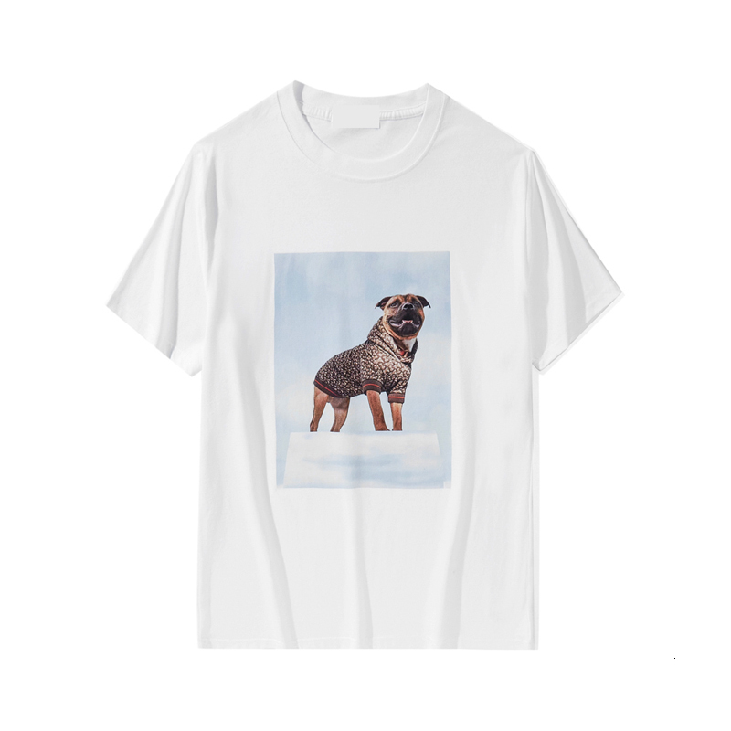 

2021 New Sleeve Men's Casual Trend All Over Cotton Round Neck T-shirt Lovers Animal Print Short Tee 6y74, Black