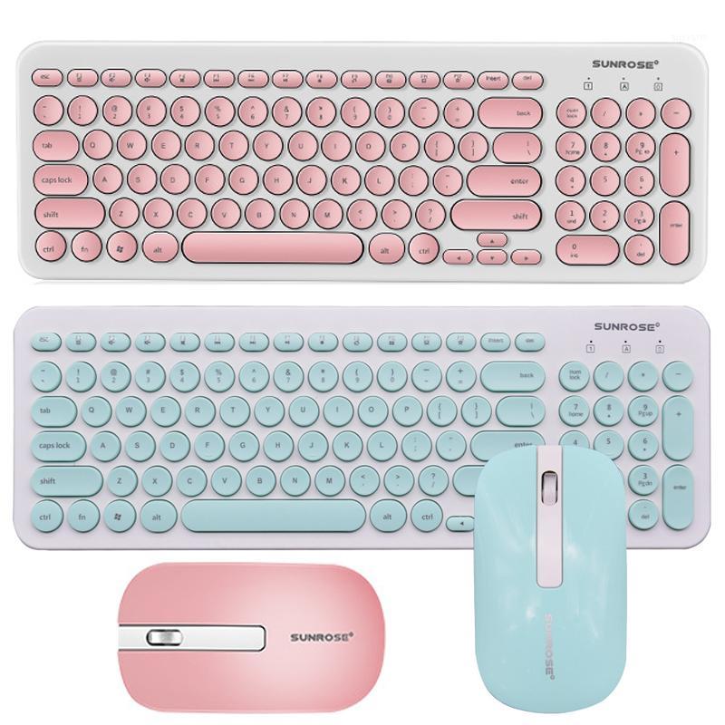 

Slim Silent Keyboard Wireless Retro Chocolate Button Keyboard Ergonomics USB Receiver Waterproof For PC Laptop Computer1