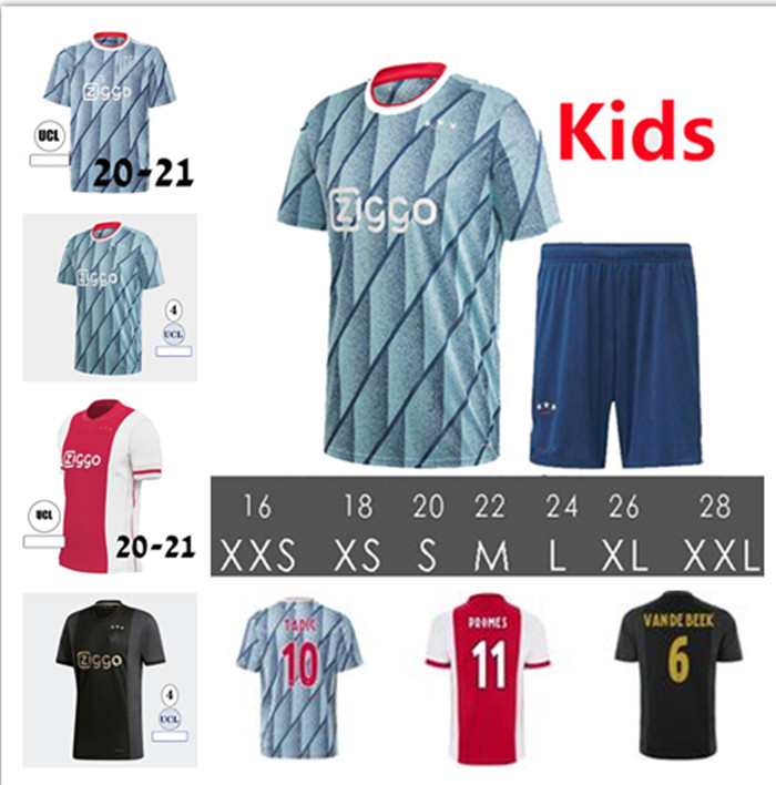 

2021 Ajax home red away laneres promes adult + children's soccer suit 20 21 Vanderbilt Tadic voetbalshirt soccer suit, Brown