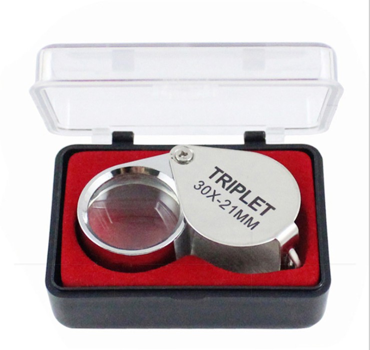 

30x 21mm Jewelers Eye Loupe Microscope and accessories Magnifier Magnifying glass