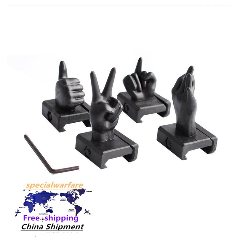 

PVC finger tactical sight. 4-piece set of front and rear sights