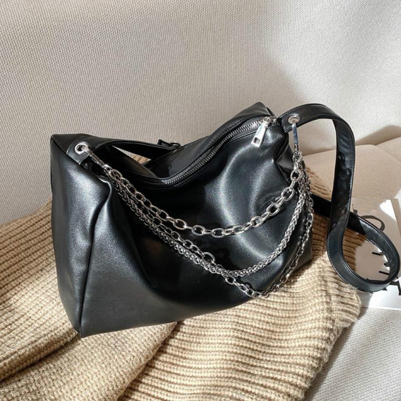 

Vintage Square Crossbody bag 2021 New High-quality PU Leather Women's Designer Handbag High capacity Shoulder Messenger Bag, Black