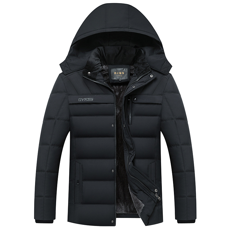

2020 New Fashion Hooded Winter Coat Men Thick Warm Mens Winter Jacket Windproof Gift For Father Husband Parka, Navy