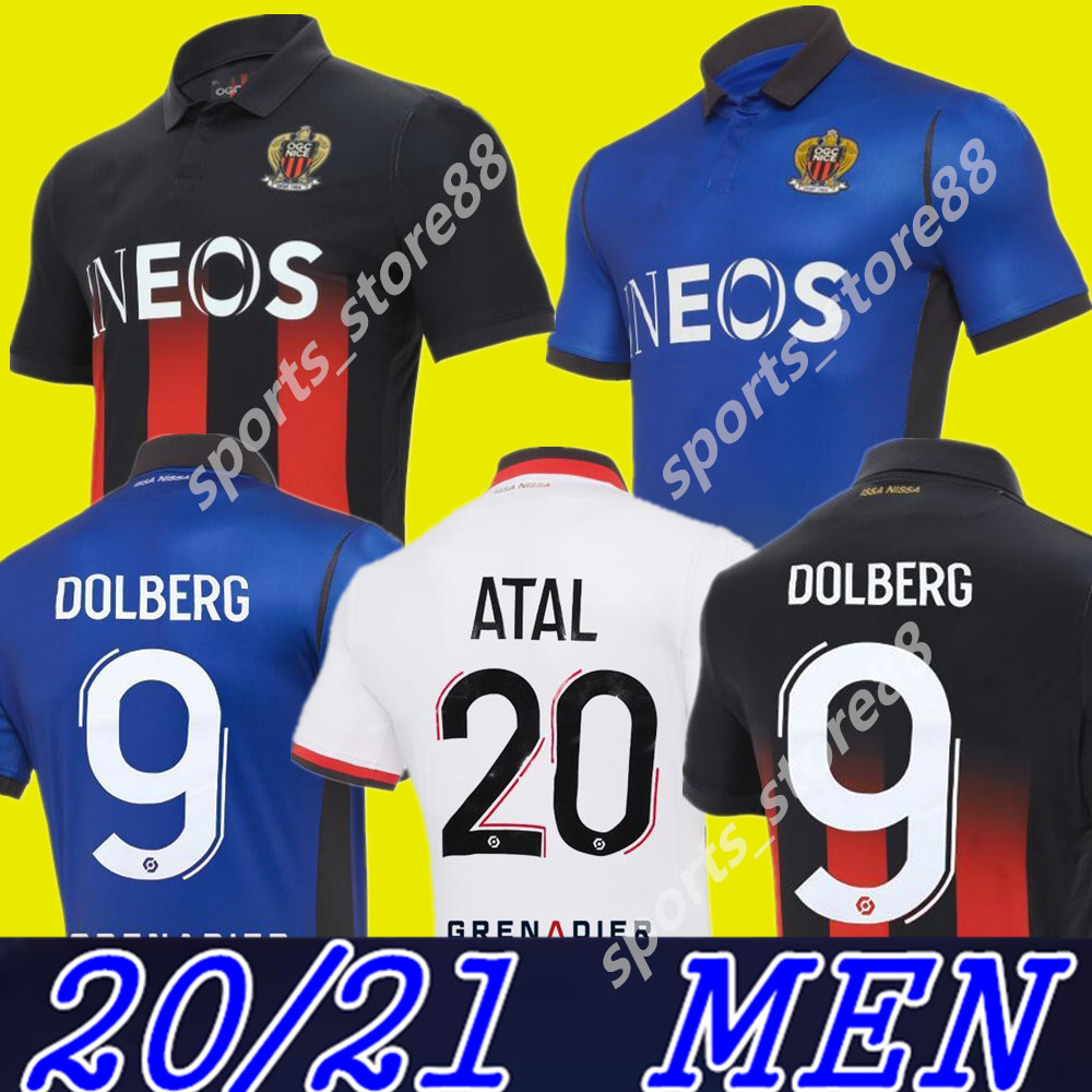 

20 21 OGC Nice Soccer Jerseys 2020 2021 Home Away 3rd ATAL LEES MELOU CYPRIEN Football Shirt RONY LOPES CLAUDE MAURICE Nice Jersey