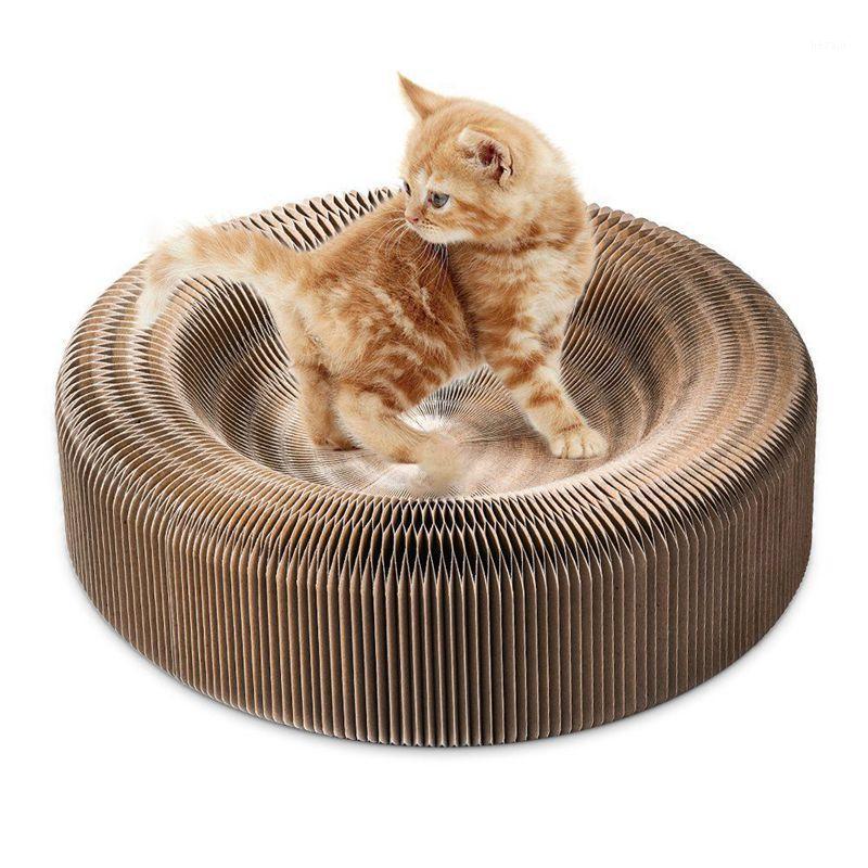 

Portable Cat Scratcher Lounge Collapsible Cardboard Scratcher Toy Cat Scratching Pad Cats Turbo Toys1