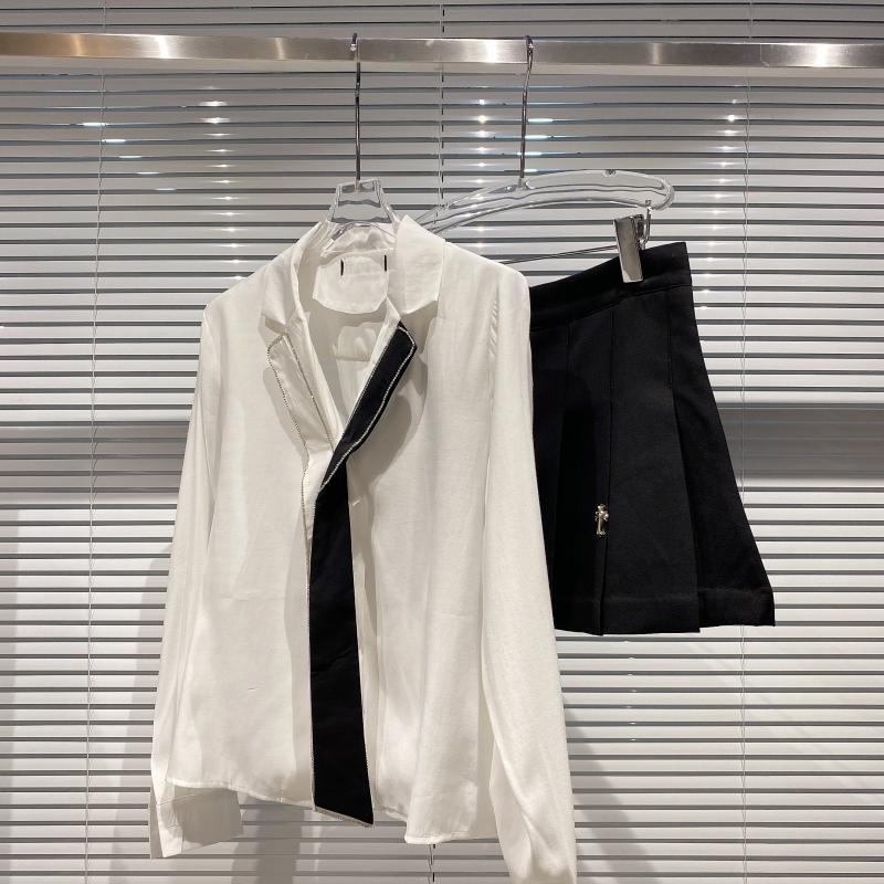 

2020 Web New Celebrity at Fall Edge Contrast Color Tie Jk Skirt Plied Female Emblem Suit 5h4p, See chart