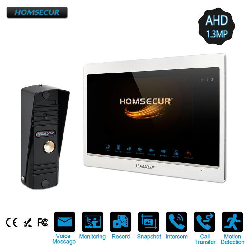 

HOMSECUR 7" 4 Wire Video Door Phone Intercom System with Intra-monitor Audio Intercom, Recording & Snapshot(BC011HD-B+BM702HD-S