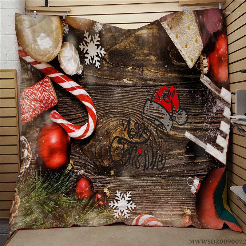

Merry Christmas 3D Creative Quilt Lovely Pattern Print Fashionable Soft Breathable Bedroom Decoration For Kids Adult1