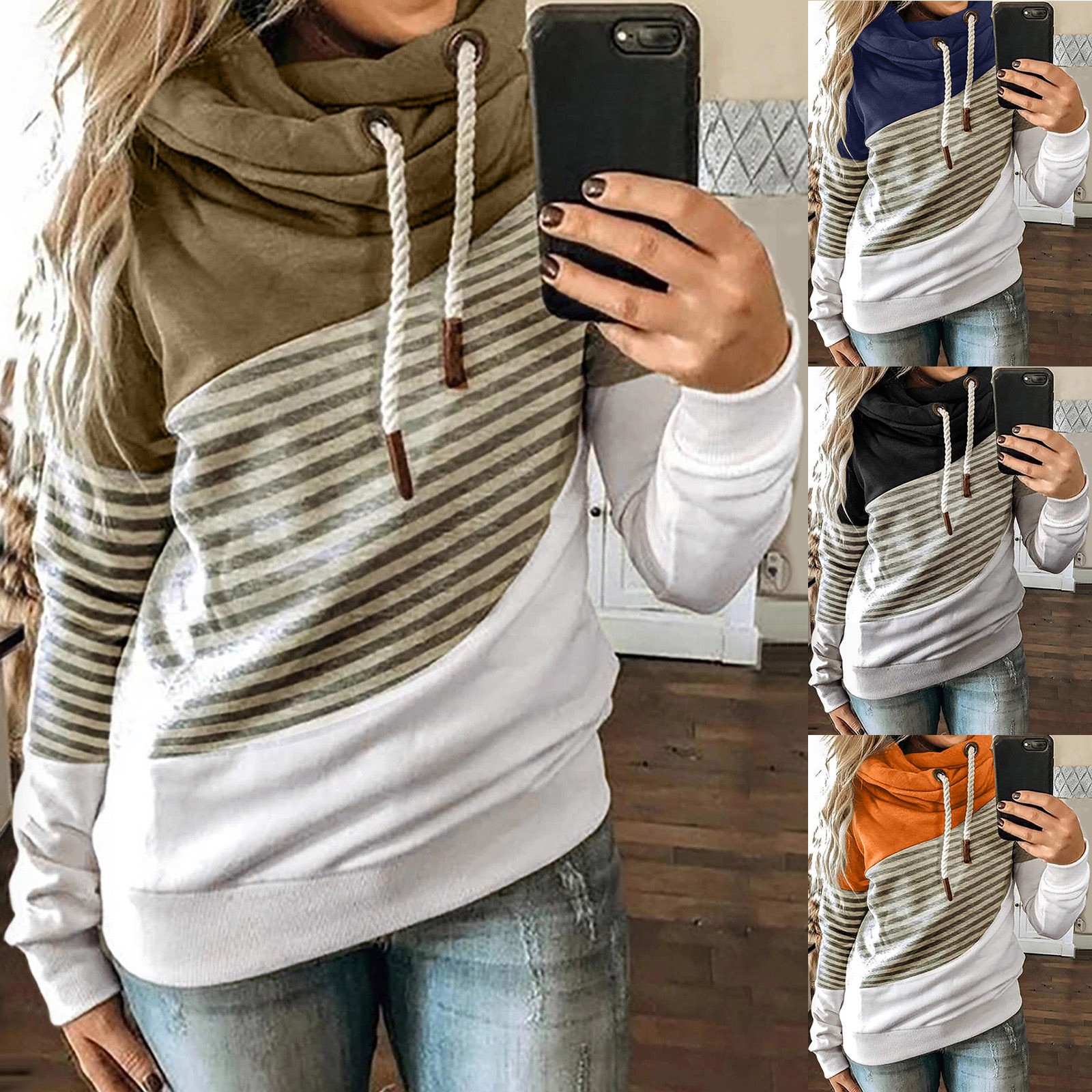 

Vintage Sweatshirt For Women 3d Printed Sweatshirts Hoodies Tops Star Print Pullover Terry Long Sleeve Sudadera, Bk