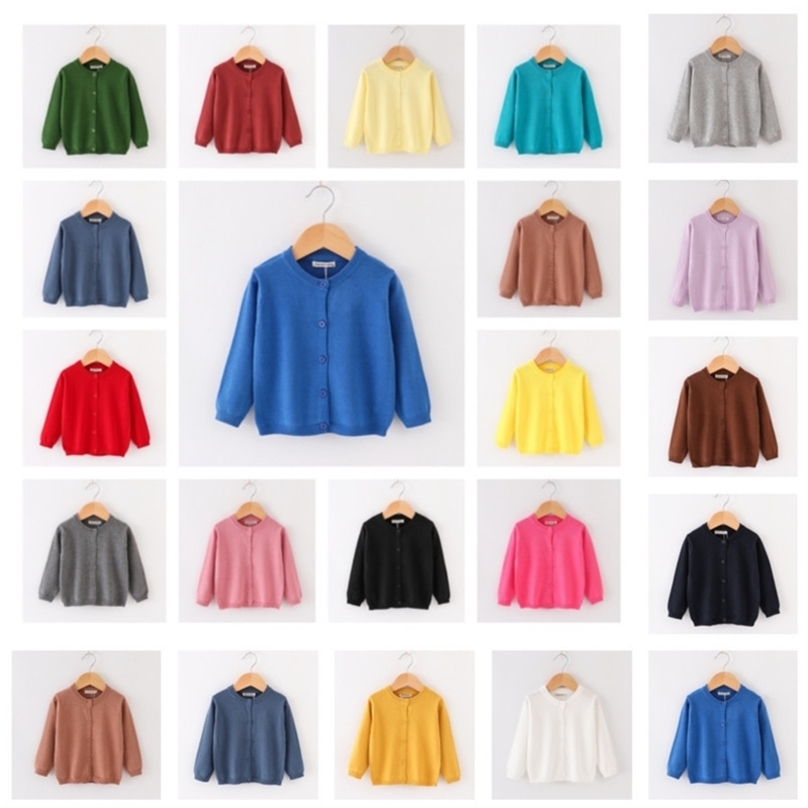 

INS Kids Designer Sweater Baby Boys Girls Spring Autumn Knitted Cardigan Children Jackets Solid Color Soft Fashion Knit Tops Clothes G20303, 23 colors;mixed or list u need