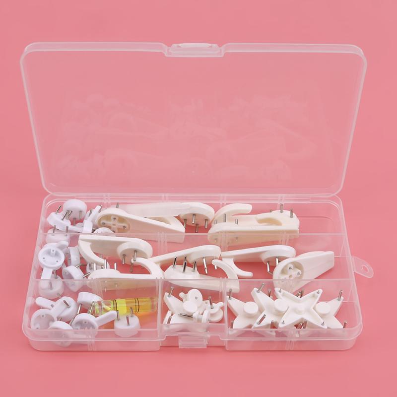 

1 Set Picture Photo Frame Hook Seamless Needle Nail Invisible No Trace Wall Hanger Protect The Wall Invisible Hide Back Nail