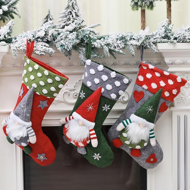 

Christmas Stocking Sock Candy Gift Storage Bag Container Tree Hanging Pendant Ornament Supplies1