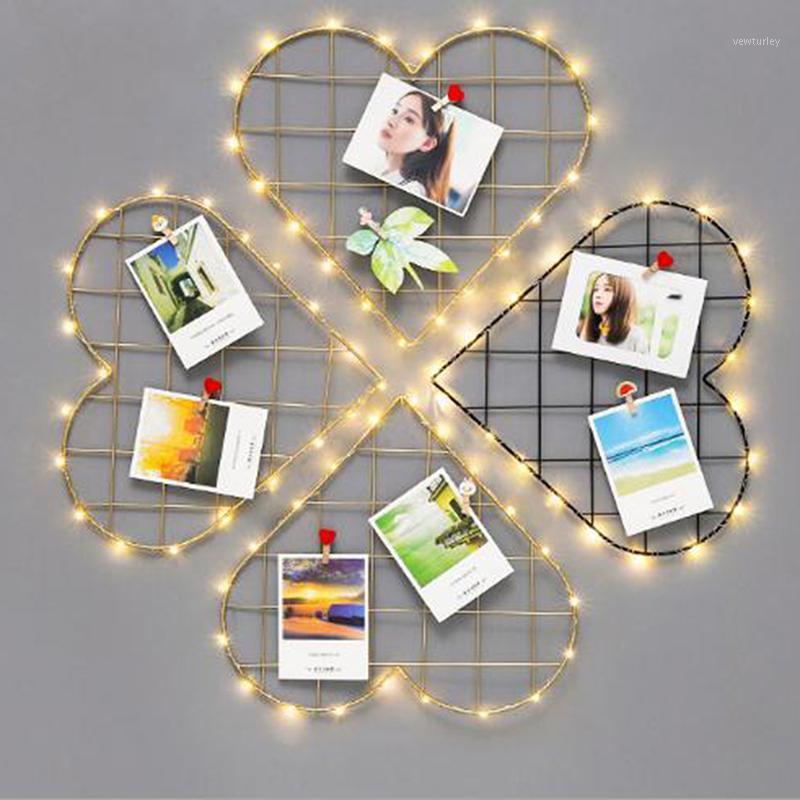 

Metal Grid Decor Photo Frame Wall Art Display Mesh Storage Shelf Organizer Rack1