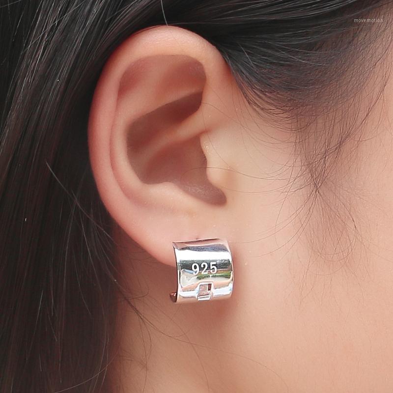 

New Hot Fashion 100% 925 Sterling Silver Smooth Stud Earrings For Women Authentic 925 Sterling Silver Jewelry Gift1