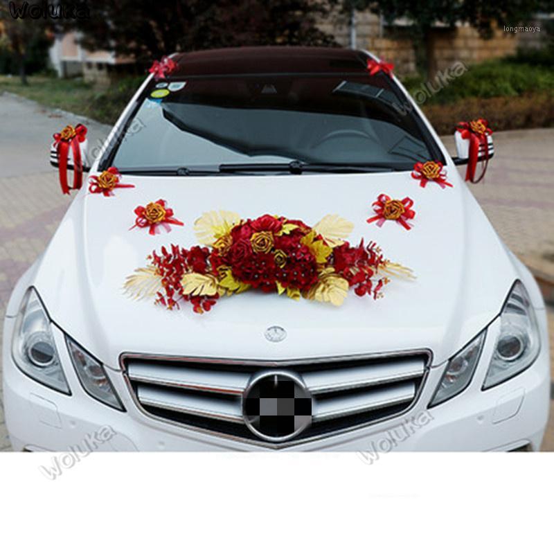 

Car decoration wedding car decoration set retro flower theme wedding float team simulation green bamboo CD50 Q031