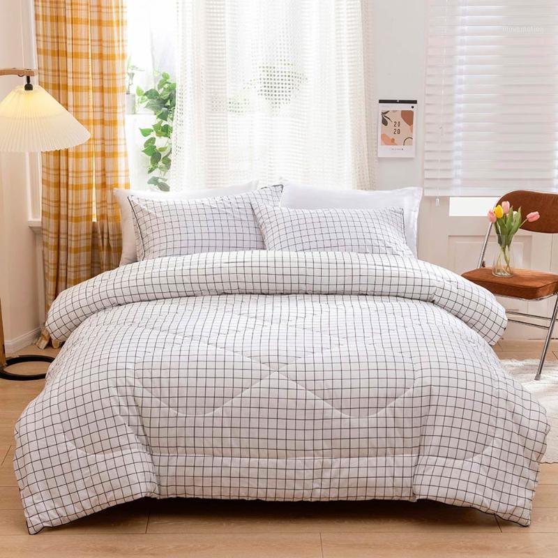 

Svetanya Simple Thick Plaid Blanket USA Full Double Queen  Size Comforter Set (Quilt+Pillowcase)1, 20204758