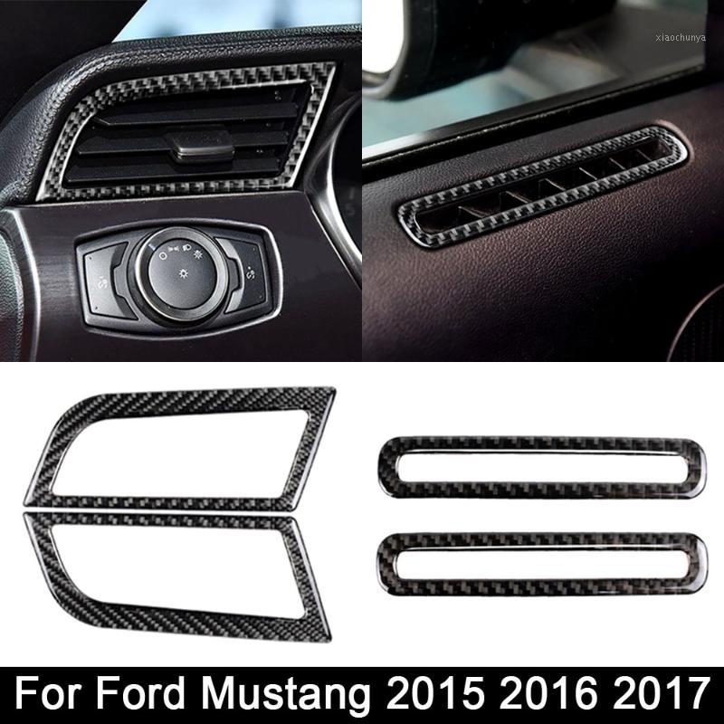 

Real Carbon Fiber AC outlet for Mustang Car-Styling Air Conditioner Outlet door AC 2015 2016 2017 Auto Accessories1