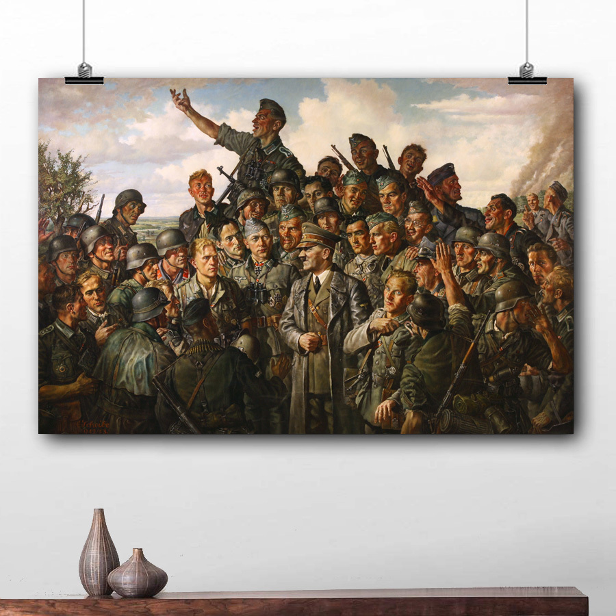 

World War II Painting Wall Art Vintage Poster Canvas Prints For Living Room Decor LJ201130
