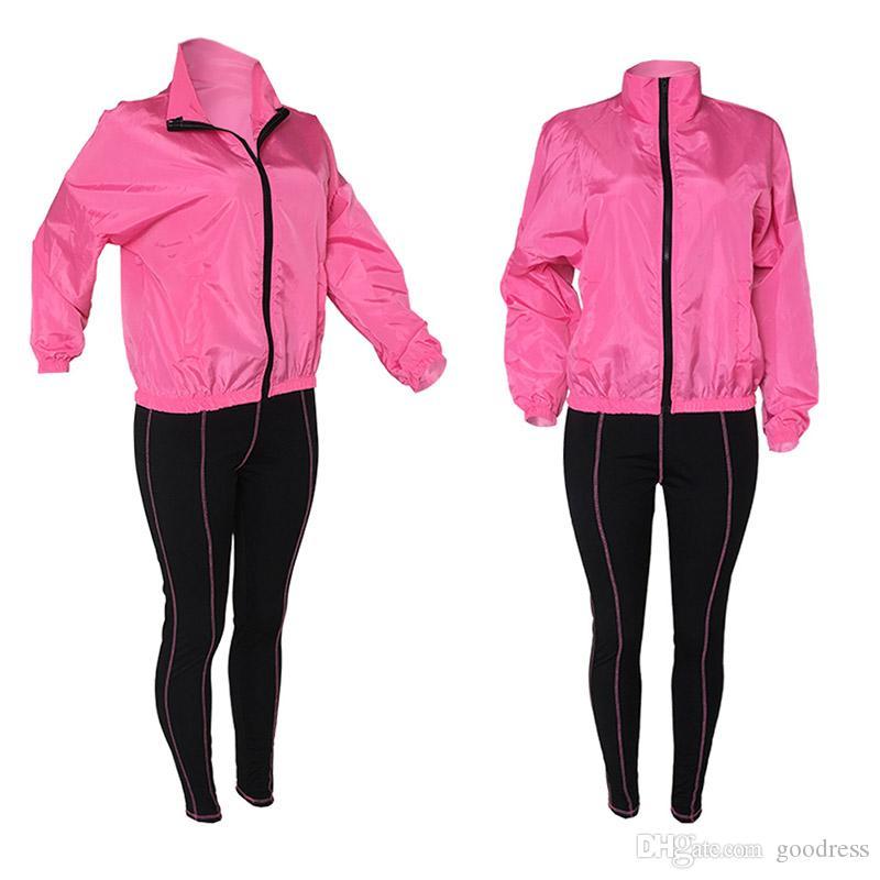 Women sports two piece tracksuit sets Fall Winter long sleeve zipper Windbreaker jacket bodycon legging pants Outfits sweatsuit clothing
