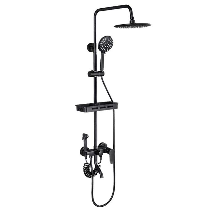 

Bathroom Shower Sets Nozzle Black Set Handheld Head Faucet