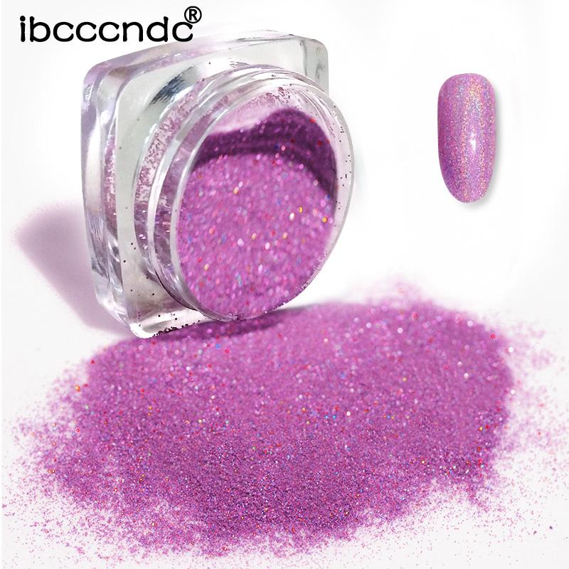 

1g/box Laser Pink Holographic Shiny Powder Magic Mirror Powder Nail Glitters Nail Art Sequins Chrome Pigment Polish Dust