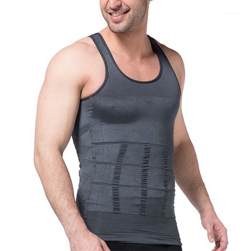 

Men Tank Shaper Tight Sleeveless Shirt Fitness Waist Trainer Elastic Abdomen Tank Tops Slimming Boobs Boys Gym Vest Shaping Body1