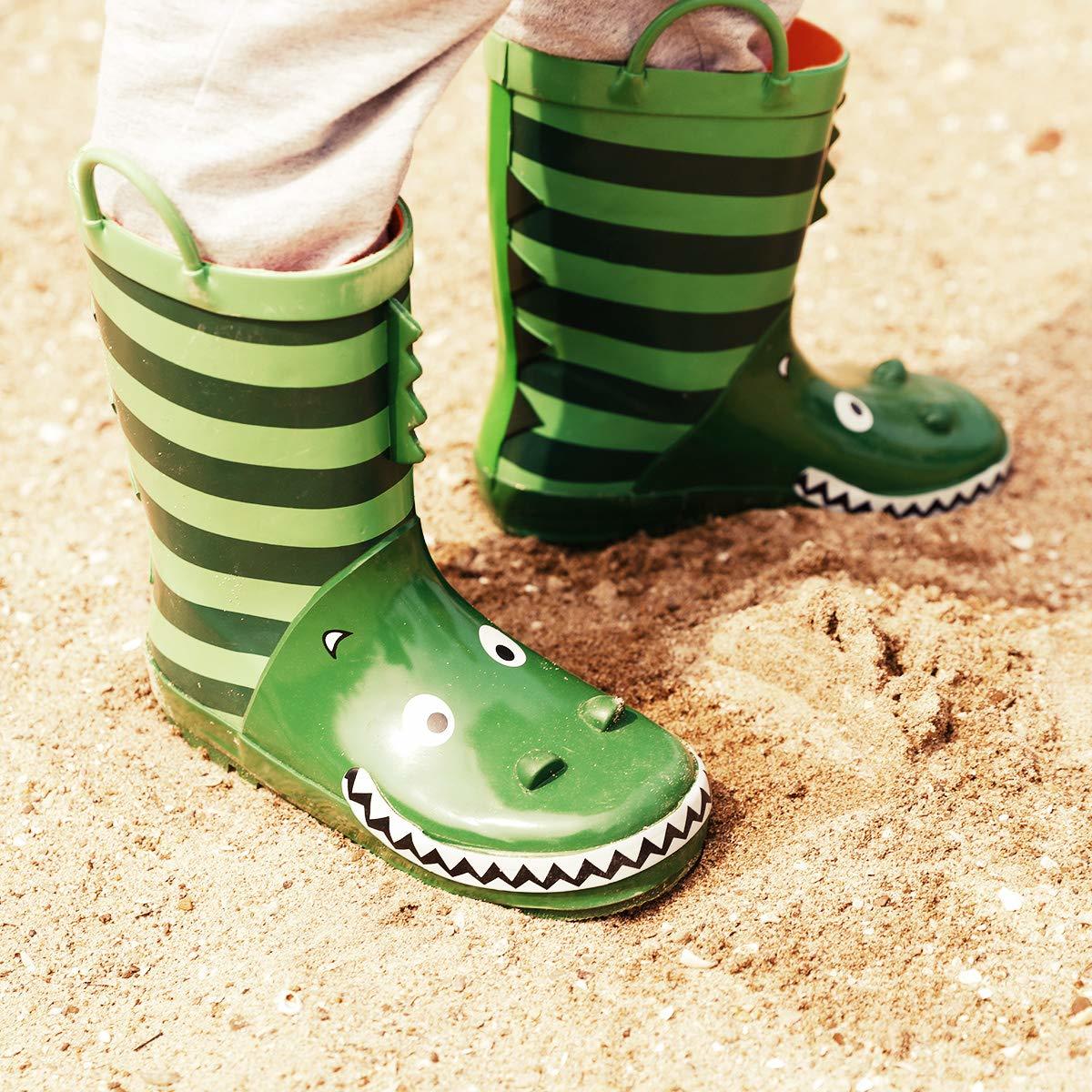 KushyShoo Kids Rain Boots Boy Rubber 