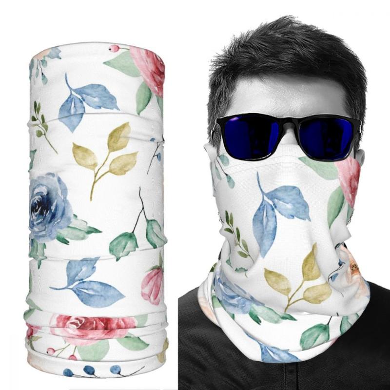 

Mask scarf big scarf soft breath able neck printed unisexscarf DIY customizable ice silk, Black