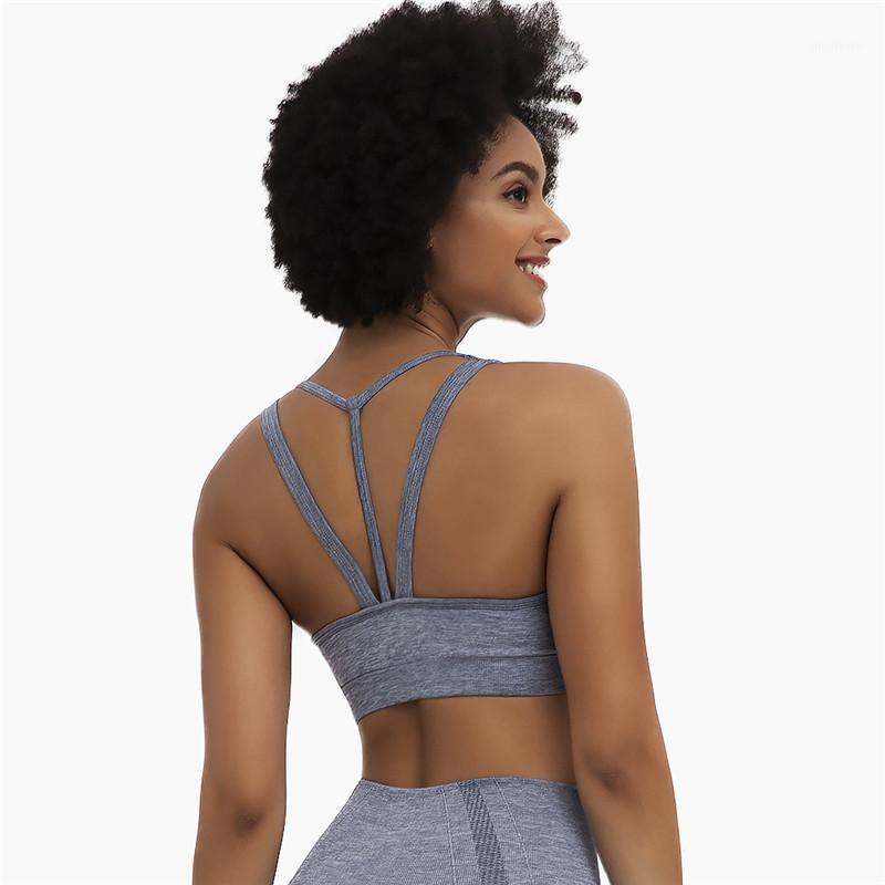 

Sexy Backless Sports Bras Seamless Yoga Bras Running Tops Gym Fitness Sports Workout Training Yoga Bra Tank Tops1, Black