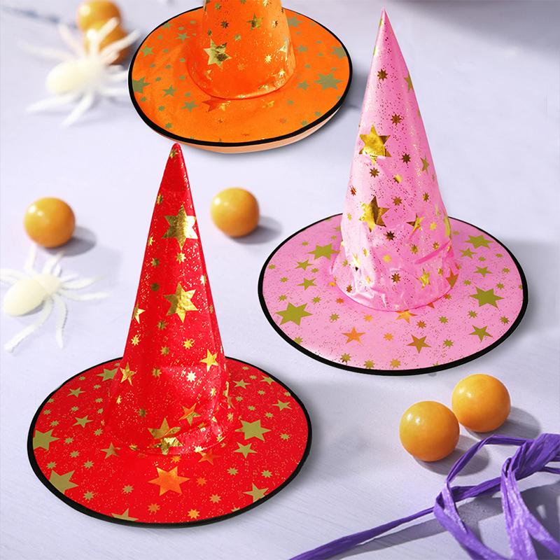 

Halloween Party Adult Kids Cosplay Hat Wizard Pointed Hats Costume Props Enchanter Magician Hat Novelty