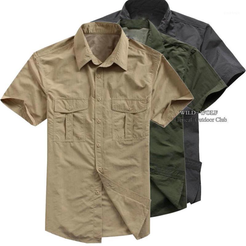 

Tactical Quick Drying Men's Short Sleeve Shirts Outdoor Sports Short Anti-UV Breathable Super Light T Shirt Camping Clothes1, Black